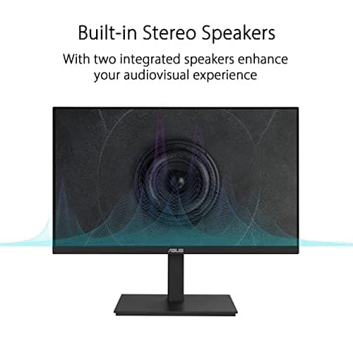 ASUS 23.8” 1080P Docking Monitor (VA24ECPSN) - Full HD, IPS, 75Hz, Adaptive-Sync, Speakers, Eye Care, Low Blue Light, Flicker Free, USB-C, RJ45, HDMI, Frameless, Height Adjustment, VESA Wall Mountable 4