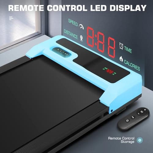 ANCHEER Under Desk Treadmill, 300LBS Capacity Compact Treadmills for Home/Office, 2.5HP Portable Walking Pad Treadmill with Remote Control Walking Jogging Running Exercise Machine 6