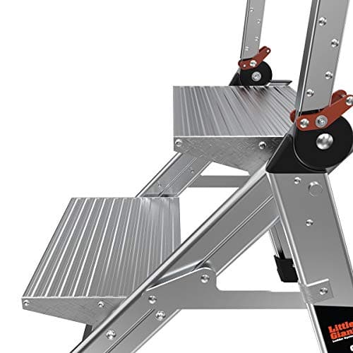Little Giant Ladders, Jumbo Step, 2-Step, 2 foot, Step Stool, Aluminum, Type 1AA, 375 lbs weight rating, (11902), Silver 13