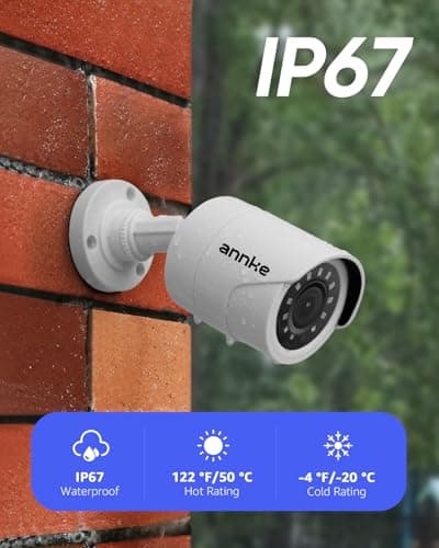 ANNKE 1080p Security Camera 4-in-1 CCTV Bullet Wired Cam, AHD/TVI/CVI/CVBS, Analog Surveillance Video Add–On Cams for Outdoor Use, 100ft Clear B & W Night Vision (Power Adapter BNC Cable Not Included) 6