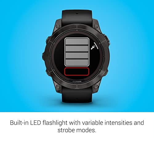 Garmin fēnix 7 Pro Sapphire Solar, Multisport GPS Smartwatch, Built-in Flashlight, Solar Charging Capability, Black 6