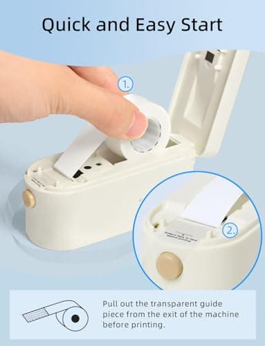 Makeid L1 Label Maker Machine with Tape - Portable & Rechargeable Label Makers Compatible with 9 12 16mm Waterproof Tape - Mini Bluetooth Labeler for Organizing Office Home School 7