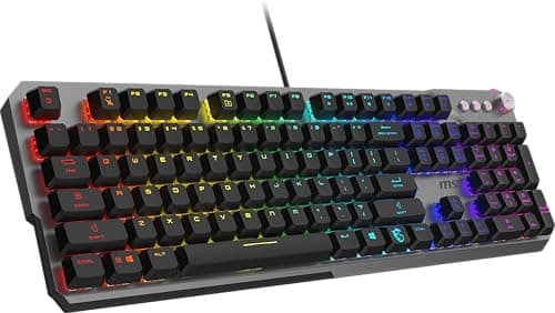 msi Strike 600 - KAILH Midnight PRO Silent Tactile SWITCHES - Ergonomic Keycaps, Anti-Slip Base, Per-Key RGB Mystic Light, USB 2.0 - Full-Sized 5