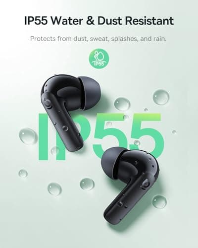 Baseus Bass BP1 NC Hybrid Active Noise Cancelling Wireless Earbuds, 12mm Super-Bass Driver, 41H Playtime, Bluetooth 6.0, IP55 Waterproof, 4-Mic AI ENC, 24 Customizable EQ 6