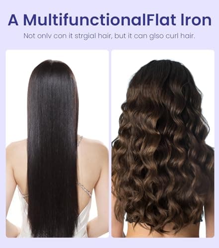 Micobelle 360° Cool Air Vents Airflow Styler Curling Iron for Short Hair - 1 Inch Ceramic Tourmaline Ionic Flat Iron Hair Straightener and Curler 2in1 (Black) 7