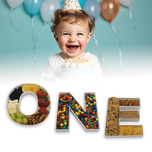 10" Reusable Plastic Box Form Tray Display for Treats, Charcuterie, Cake Pop, Candy, Charcuterie Box, Custom Charcuterie Letters Fillable - Reusable Letter Box - (White Plastic, 2) 8