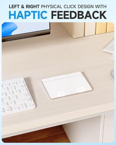 Wireless Bluetooth Trackpad for Windows 10 & 11, 3-in-1 Connectivity Modes,High Precision Control, Portable Multi-Touch Gestures touchpad for PC & Laptop (Grey&White) 7