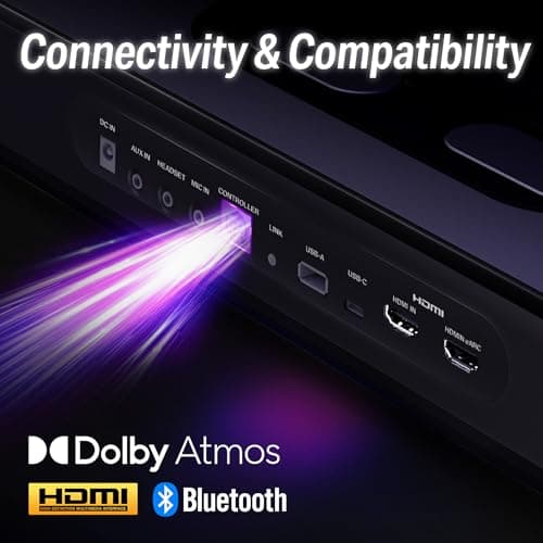 OXS Thunder Pro+ Gaming Soundbar with Wireless Satellite Neck Speaker, 7.1.2 Dolby Atmos Surround Sound System, Built-in Woofer, App Customization, RGB Effects, 3 Pro Gamer Modes, Sleek Toggle Design 8