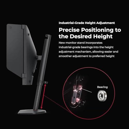 BenQ Zowie XL2586X | 24.1 | Fast TN 540Hz Gaming Monitor for Esports | Motion Clarity DyAc2 | 1080p | XL Setting to Share | Shielding Hood | New Industrial Grade Ball Bearing Height Adjustment 6