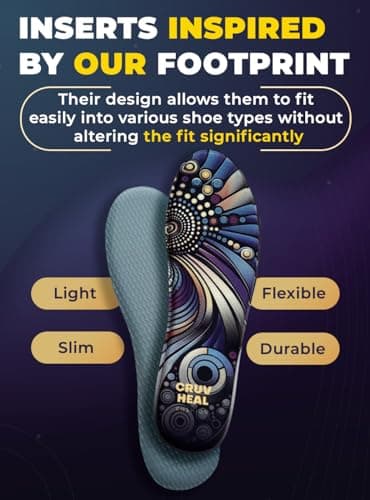 CRUVHEAL Memory Foam Shoe Inserts - for Men and Women - Extra Cushion Insoles - Soft and Comfortable (Men 9.5 - Women 10.5) 6