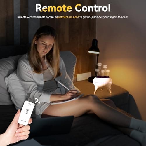 Jellyfish Mist Aromatherapy Humidifier, 7 Colors LED Lights, 2 Modes Fire Mist Waterless Auto Shut Off Aromatherapy Diffuser, Effect for Home, Office, Yoga, Gifts 5