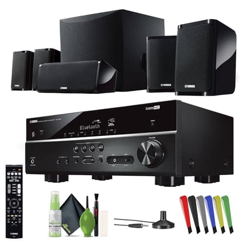 Yamaha Audio YHT-4950U 4K Ultra HD 5.1-Channel Home Theater System with 8" 50W RMS Powered Subwoofer Speakers, AV Receiver, True Surround Sound with Bluetooth Music Streaming (Black) 8