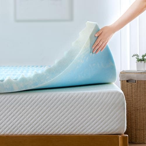 ZINUS 3 Inch Swirl Gel Cooling Memory Foam Mattress Topper, Smaller, More Convenient WonderBox Packaging, Cooling, Airflow Design, CertiPUR-US Certified, Twin