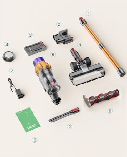 Cordless Vacuum Cleaner, 600W 50KPA 65Mins Cordless Stick Vacuum Cleaner With Touch Screen, Self-Standing,Wall Mount Charging, Handheld Vacuum Cleaners for Home/Pet Hair/Carpets/Hard Floors(X7A) 8