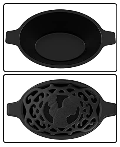 Fire Beauty Woodstove Steamer Stove Humidifier Cast Iron Lattice Top Rust Resistant 2.3 Quart Capacity (chicken) 6