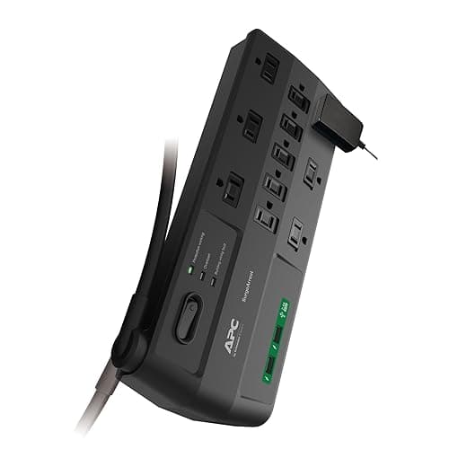 APC Surge Protector with USB Ports, P11U2MP10, 2880 Joule, 8' Cord, Flat Plug, 11 Outlet Power Strip 4