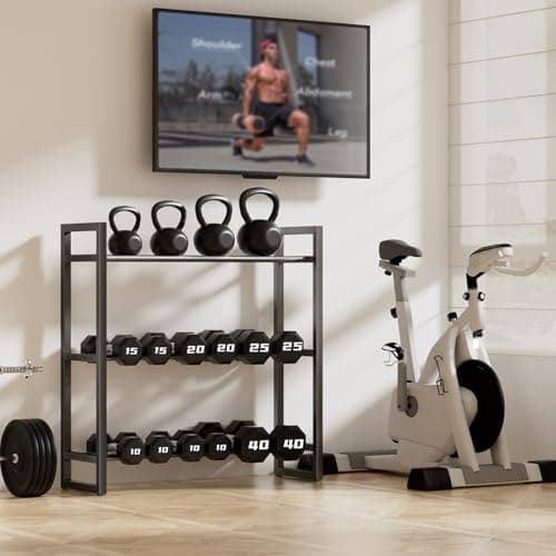 3 Tier Dumbbell Rack, Weight Rack for Home Gym, 390 lb Capacity 7