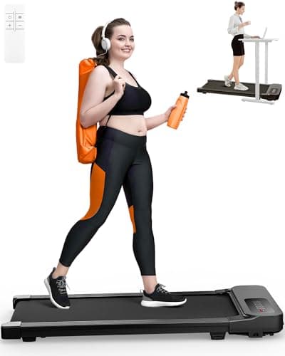 Walking Pad, Under Desk Treadmills with Intelligent Foot-Sensing Variable Speed.330 Lbs Capacity,3 in 1 Portable Treadmill for Home and Office with Remote Control, LED Display