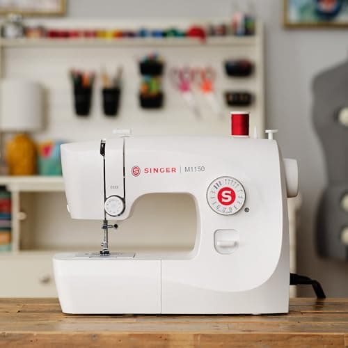 SINGER M1150 Portable Sewing Machine White – Accessories Included | 16 Stitches, Top Drop-in Bobbin, 4-Step Buttonhole, Free Arm, LED Light | Ideal Sewing Machine for Home Projects 6
