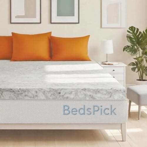 BedsPick 2 Inch Mattress Topper Twin XL Memory Foam, Mattresses Pad Extra Long Twin Charcoal Infused, Soft College Dorm Bed Toppers, CertiPUR-US and Oeko-Tex Standard 100 Certified