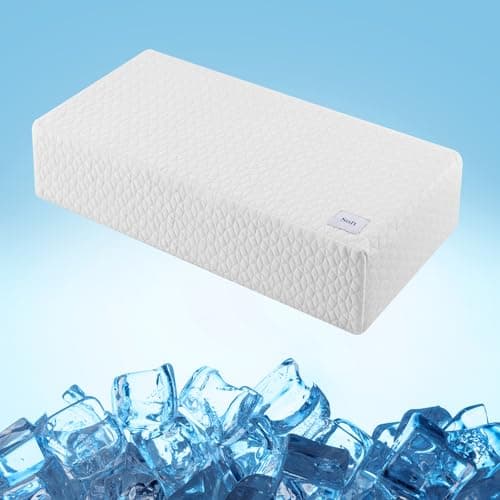 HARBOREST Ice Cube Cooling Pillow for Side Sleepers Memory Foam Side Sleeper Pillow Support Head & Neck for Pain Relief，12"x24"x5"