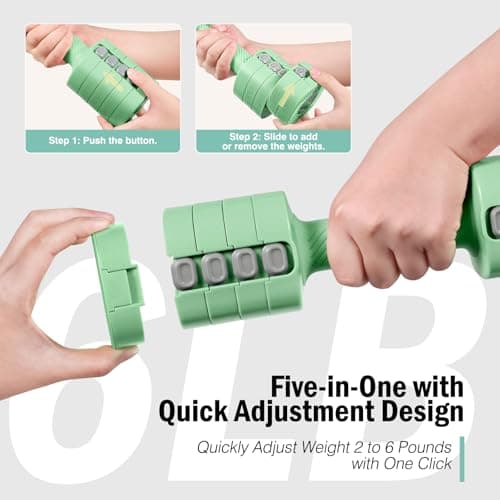 EAST MOUNT Adjustable Weight Dumbbells Set of 2, 8 in 1 Hand Weights for Women 2lb/3lb/4lb/5lb/6lb Dumbbell Weights Set 12 lbs/Pair Hand Weights for Home Office Gym Workout 5
