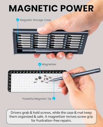 efekol Small Precision Screwdriver Set - Electronics Repair Tiny Tool Kit [Super Durable],for Ring Doorbell, Laptop, Switch, PS5, Xbox, Macbook, iPhone, Watch, Glasses,Fathers Day Dad Gifts for Men 5