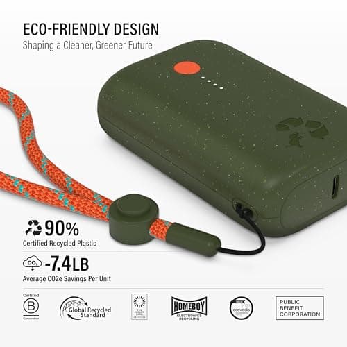 Nimble Champ Portable Charger, 10,000mAh Power Bank Fast Charging, 20W Dual USB-C Battery Pack with Cable, Travel Essential Power Bank for iPhone Laptops Galaxy Tablet Pixel iPad Macbook Kindle Airpod 7