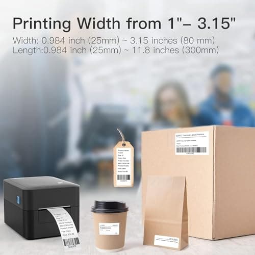 iDPRT Label Maker, Thermal Barcode Printer with No Bound Consumables, Bluetooth & USB Connection, 140pcs/min Speed, Customizable App, Supports Various Sized 1"-3.15", Label Printer for Small Business 6