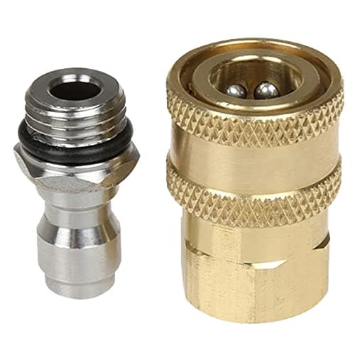 IWOMA 2 Pcs Pressure Washer Adapter, 3/8 & 1/4 Inch Quick Connect Fittings, Stainless Steel, Easy to Use, Garden Hose to Pressure Washer Adapter