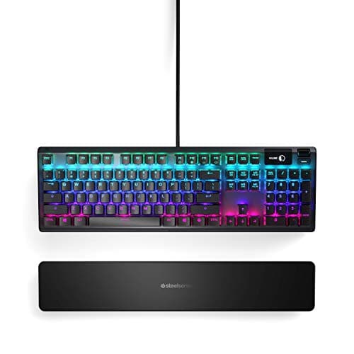 SteelSeries USB Apex 5 Hybrid Mechanical Gaming Keyboard – Per-Key RGB Illumination – Aircraft Grade Aluminum Alloy Frame – OLED Smart Display (Hybrid Blue Switch) 7