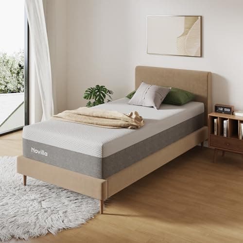 Novilla Twin Mattress, 10 Inch Gel Memory Foam Twin Size Mattress for Cool Night & Pressure Relief, Medium Plush Mattresses, Bliss 3