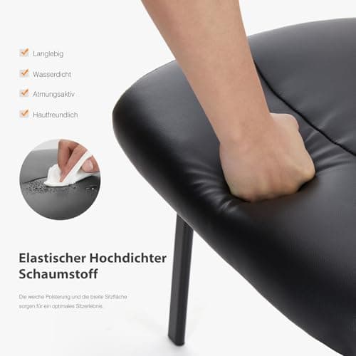 Sweetcrispy Waiting Reception Guest Set of 2, Conference Room Lobby Padded Arms, Desk Wheels Leather Office Chair 7