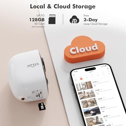 Dzees Outdoor Camera Wireless, 2K Battery Powered WiFi Surveillance Camera for Home Security System with Siren Alarm & Spotlight, Motion Detection, Color Night Vision, IP65 Waterproof Cloud/SD-2-Pack 8