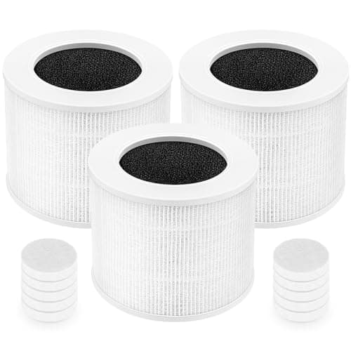 Core Mini Replacement Filter Compatible With LEVOIT Core Mini-P Air Purifier, 3-IN-1 Hepa Air Filter, Core Mini-RF Filter With 10 Pack Aroma Pads, 3-Pack