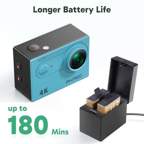 AKASO EK7000 4K30FPS 20MP WiFi Action Camera with EIS Ultra HD 131FT Waterproof Underwater Camera Remote Control 4X Zoom Support External Microphone 8