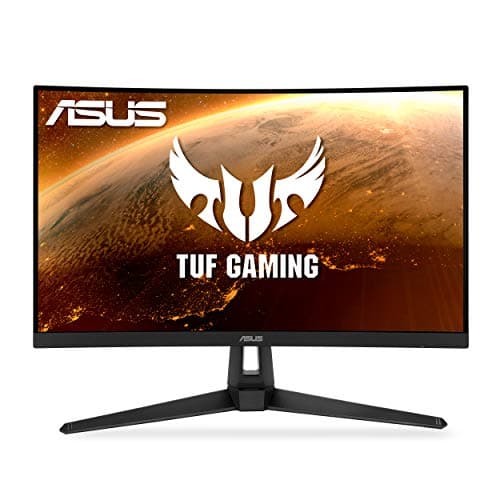 ASUS TUF Gaming VG27WQ1B 27” Curved Monitor, 1440P WQHD (2560 x 1440), 165Hz (Supports 144Hz), 1ms, Adaptive-sync/FreeSync Premium, Extreme Low Motion Blur, Eye Care, HDMI DisplayPort, HDR10 (Renewed)