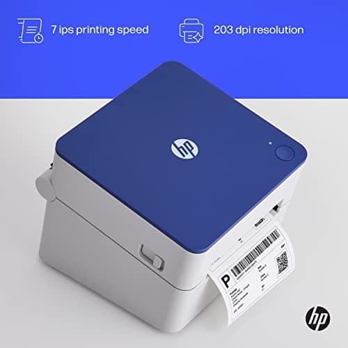 HP Shipping Label Printer, 4x6 Commercial Grade Direct Thermal, Compact & Easy-to-use, High-Speed 203 DPI, Barcode Printer, Compatible with Amazon, UPS, Shopify, Etsy, Ebay, ShipStation & More 2