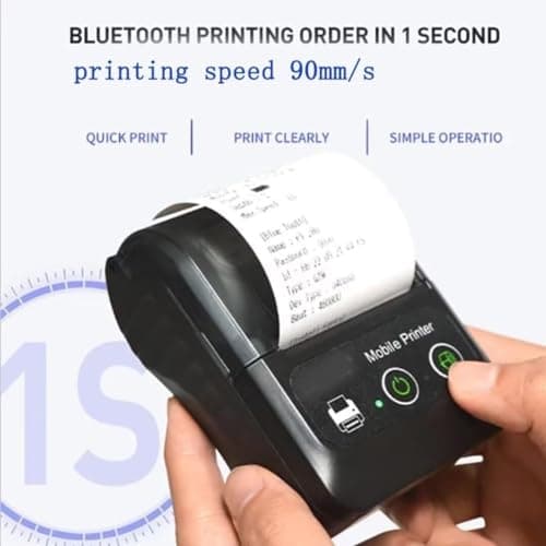 GZGYNADAST is NOT Compatible with iPhone iOS/IPAD/MAC,ONLY FIT Android/Windows,Bluetooth Thermal Receipt Printer 58mm,Wireless Portable mini Pocket Invoice Bill Ticket pos Printer for Small Business 5