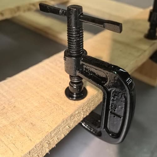 1-Inch C-Clamp Set, Heavy-Duty Cast Iron C-Clamps with 0.8-Inch Throat for Woodworking, Welding, and Building(2Pcs) 5