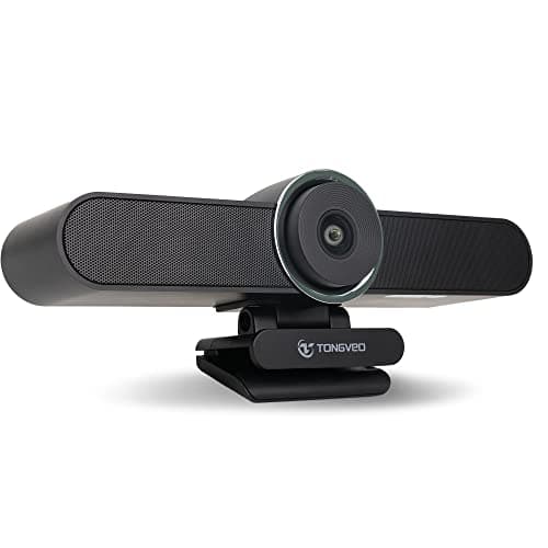 TONGVEO Webcam Conference TV Room Web Camera with Microphone and Speaker
