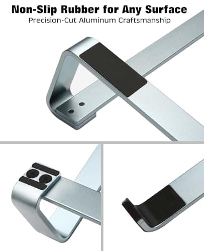 Thibault Laptop Stand for Desk - Aluminum Ergonomic Computer Stand，Laptop Riser, Cooling Laptop Holder, Compatible with MacBook Air Pro/Dell/HP/Lenovo/Alienware and 13-17 inches Laptops, Blue Grey 5