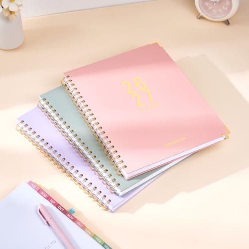 Jul 2026 - Dec 2027 Planner, Forvencer 18 Month Academic Planner 2026-2027, 8.5" x 11", Calendar Planner Weekly and Monthly, Daily Agenda Book, College School Supplies for Student Teacher, A4, Pink 8