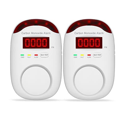Plug-in Carbon Monoxide Detectors,Koabbit CO Level Monitoring Alarm with Light & Digital Display for Home/Kitchen/Bedroom,Accurate & Easy to Install(2 Pack)