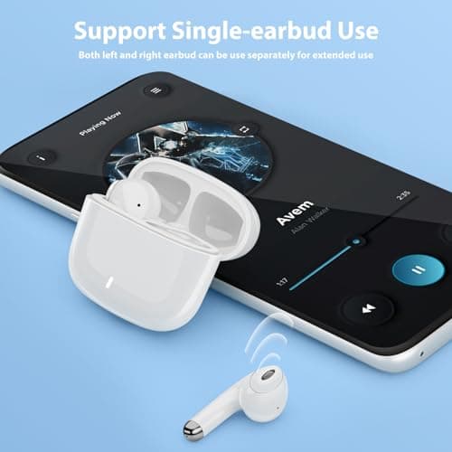 Wireless Earbuds for Samsung S25 Ultra S26 S24 S23 Fe S22+, 5.3 Bluetooth Earbuds Noise Isolating Ear Bud with Mic Touch HiFi Stereo Wireless Headphone for iPhone 17 Air 16 15 Pro Max 14 Plus/Pixel 10 5