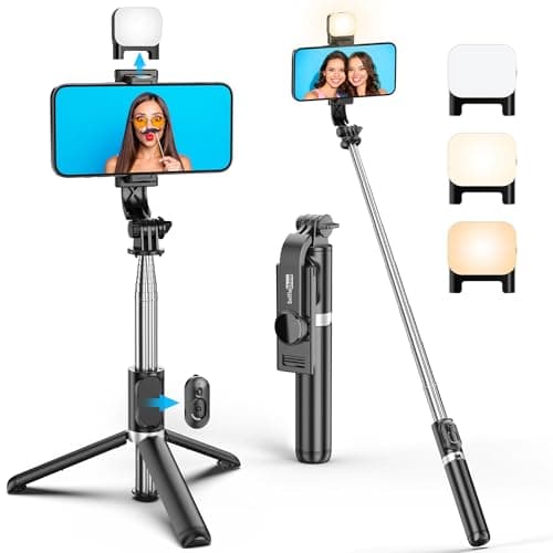 Portable 41 Inch Selfie Stick Phone Tripod with Wireless Remote Extendable Tripod Stand 360 Rotation Compatible with iPhone 14 13 12 11 pro Xs Max Xr X 8 7 6 Plus, Android Samsung Smartphone