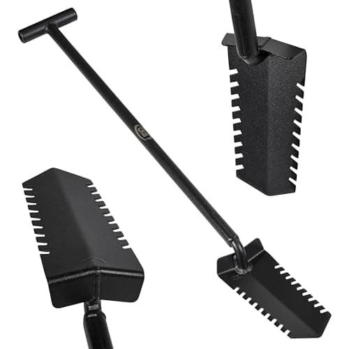 CKG Shovel Heavy Duty Garden Shovel Root Cutter T-Handle Spade, Shovels for Gardening Digging Root,Tree Removal, Landscaping, Spade Shovel 39.5 Inch, Black, GS1203