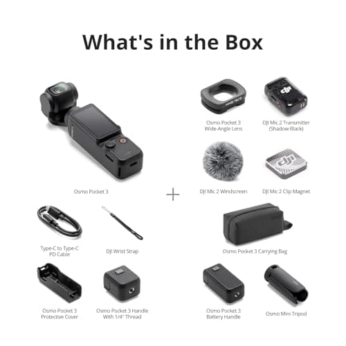 DJI Osmo Pocket 3 Creator Combo, 1'' CMOS, 4K Resolution/120fps Vlog Camera, 3-Axis Stabilization, Face/Object Tracking, Mic Included for Clear Sound, Digital Camera for YouTube 7