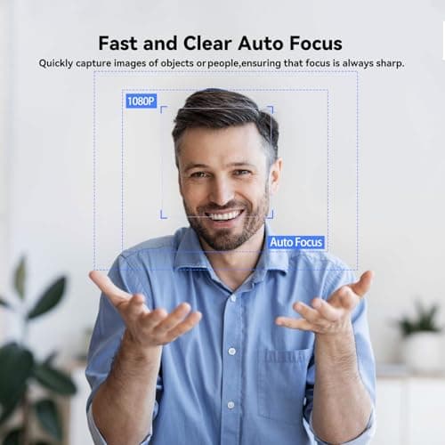 Angetube 1080P Webcam with Microphone, HD Streaming Webcam/USB Auto Focus Web Camera/Cam f Compatible with/Zoom/Skype/Teams 6