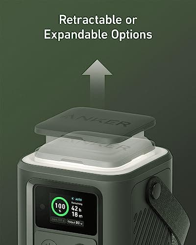 Anker Power Bank Power Station 60,000mAh,Portable Outdoor Generator 87W with Smart Digital Display, Retractable Auto Lighting and SOS Mode, Home Backup(PowerCore Reserve 192Wh) for Travel, Camping 6